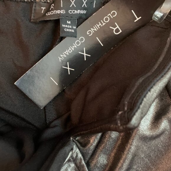 Trixxi Gray Metallic Faux Wrap Strapless Dress - Picture 6 of 6